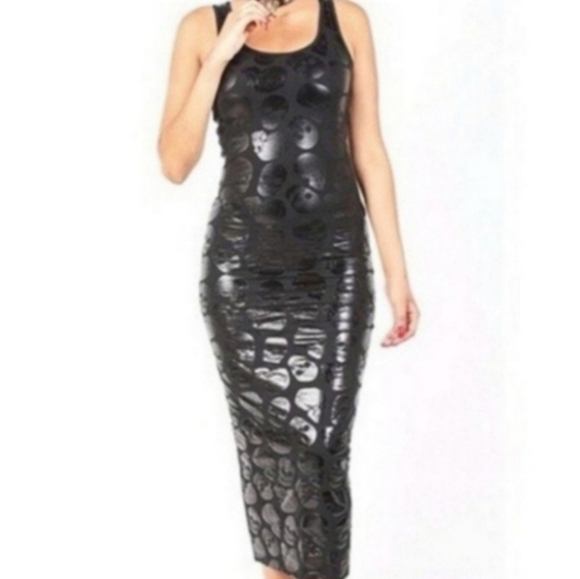 Iron Fist Skullz Club Maxi Dress Black M - Picture 10 of 10
